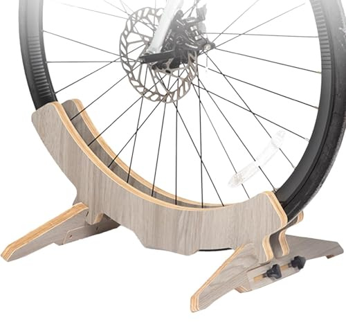 Fahrradständer aus Holz – Fahrradständer für Garage | Fahrradständer aus Holz 55 x 43 x 23 cm, Parkständer für Fahrrad, verstellbare Halterung für P