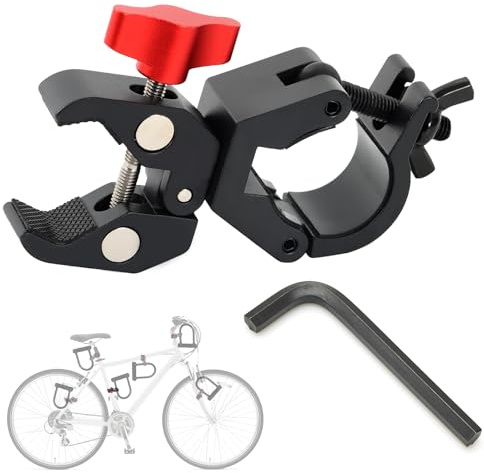 Axiniu U-Schlosshalter/Klemme für Kryptonite robustes Fahrradschloss – aus Metall, sichere Taschenlampen-Halterung, Clip-Halterung für Fahrrad-, Roller-Lichter, passend für 2,4–3,3 cm Rahmen, keine