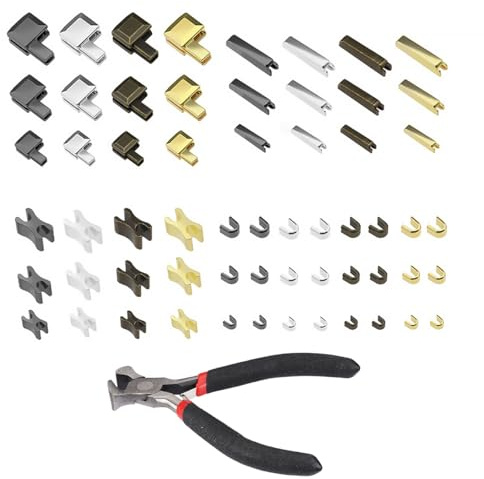 60 Stück Reißverschluss Reparatur Set, 4 Farben (#3, #5, #8) | Metall, Einführstift, Stopper, Steckteil, für Bekleidung, Taschen, Koffer, Jacken, Jeans