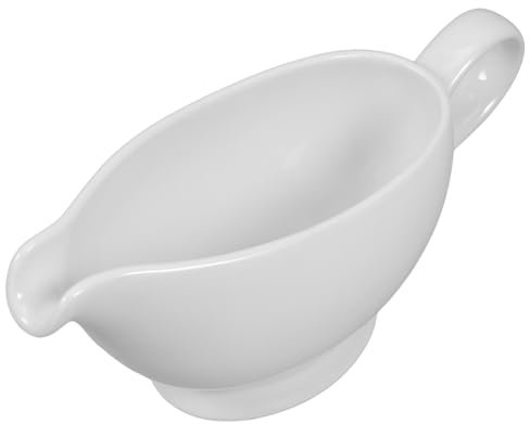 Alipis Salsiera in Porcellana Bianca A Forma Di Barca Distributore Di Salsa Per Il Tè Elegante Servizio Da Tavola Capacità 400 Ml