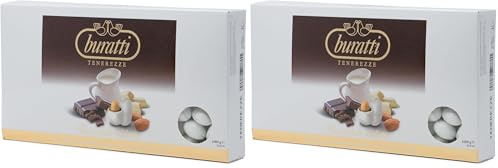 Buratti Confetti Tenerezze Bianche - 1 kg (Confezione da 2)
