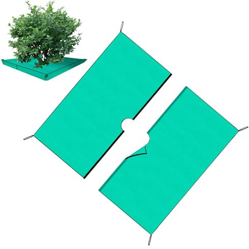 Miyanvuo Unkrautvlies Zum Trimmen,Unkrautvlies - Robustes Wasserdichtes Schutzvlies 200 x 200 cm Unkrautschutzmatte Für Blumenbeete Rasen Und Einfahrt