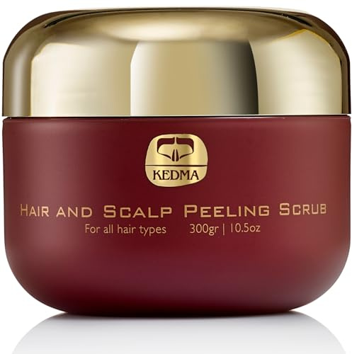 Kedma - Gommage Exfoliant Cheveux et Cuir Chevelu - Pour Cheveux Abîmés et Cuir Chevelu Sec - Purifiant, Nourrissant et Revitalisant - Avec Sels de la Mer Morte - 300g