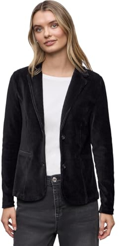 Street One 2117320 Morbido cordblazer, Nero, 48 Donna