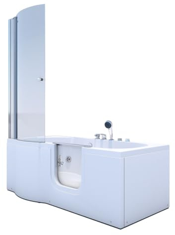 AcquaVapore Seniorendusche und Wanne mit Whirlpool S12D-EH-WP-R-EC 85x170 cm