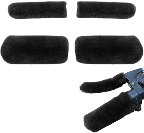 JYNXOR 4 Pcs Copri Manopole in Spugna Universali per Manubrio,Comfort Copertura Antiscivolo Anti-Vibrazione per Impugnatura del Manubrio,Tieniti al Caldo in Inverno,Coprimanopole scooter,Manopole Moto