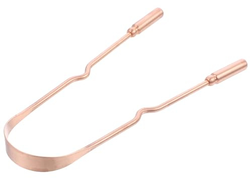 TOKIDNY Raschietto per Lingua in Rame con Scatola Pulitore Orale Ergonomico per Adulti Strumento Pratico per Rimuovere Batteri e Alitosi Resistente e Durevole