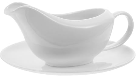 TOKIDNY Salsera de Blanca con Bandeja de Salsera Ergonómica para Salsas y Condimentos Resistente y Práctica para Servir Mesa