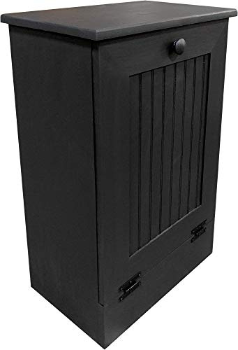 Sawdust City Solid Pine Tilt-Out Garbage Cabinet (Solid - Black)