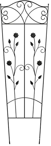 Metall Rankgitter B - mit Blumen