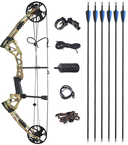 ZSHJG Kit Arco Compound Completare Set di arco Composto 15-70lbs Alluminio Regolabile Kit arco Compound per Adulti Equipaggiamento da Caccia 320fps Mano Destra (Tipo 3)