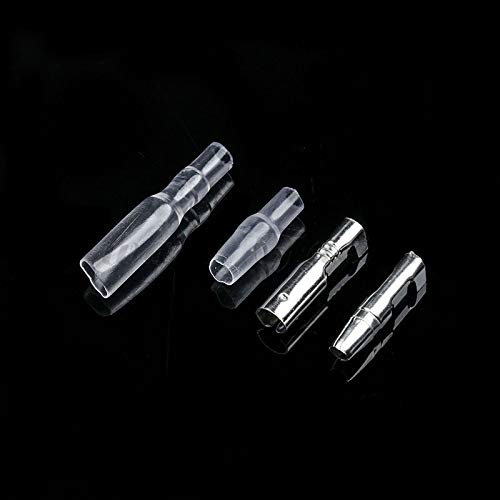 NO LOGO FMN-Steckverbinder, 80/50 Sets für Auto, Motorrad, Kugelklemmen, 4 mm, männlich und weiblich, mit Isoliermantel (Größe : 50 Sets 4,0 mm, 200 Stück)