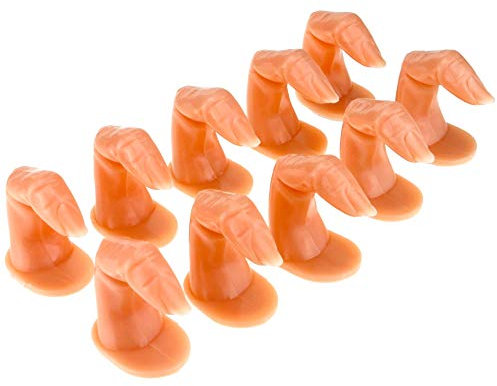 Create idea Nail Art Practice Fingers Training Finger Model Manicure Display Tips Fake Nails for Acrylic Fibreglass Soak Off Gel Nails 10pcs/set