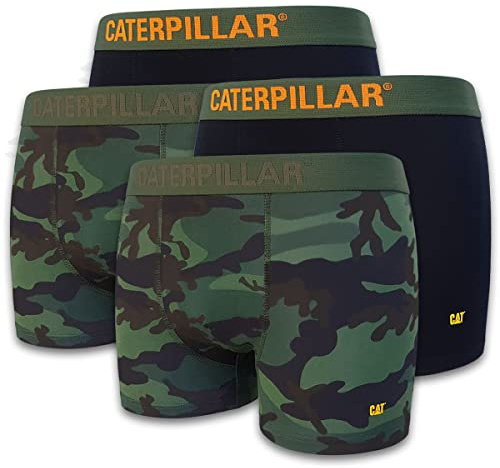 CAT Caterpillar Herren Boxershorts Camouflage Boxer Short Unterhosen in Größen M, L, XL, XXL, 3XL (4er, 8er oder 12er Pack)