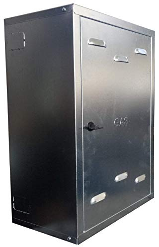 PUGLIELLI SRL Cassetta contatore gas zincato 6/10 (senza schienale) profonda 30cm e fornita in kit di montaggio (55x45x30)