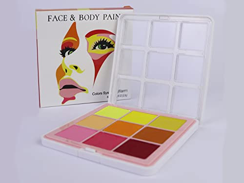 Bodypainting Facepainting set of water colors - 9 PCS WARM SET (32.8g)