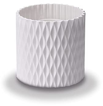 OWAYOTO Makeup Brush Holder Rotatable Makeup Brush Organiser Cup Makeup Container Storage White