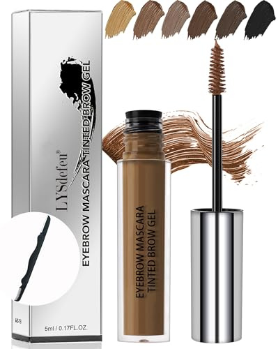 Waterproof Tinted Brow Gel - Long Lasting, Smudge-Proof Liquid Eyebrow Makeup - Volumizing Enhance Eyebrow Mascara for Women - With Brow Razor Brush - 02 Auburn