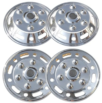 OMAC 4X Radkappen Radzierblenden Radblenden 16 kompatibel mit Ford Stahl Silber