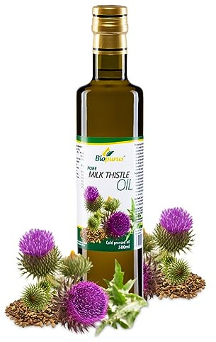Biopurus Pure Cold Pressed Milk Thistle Seed Oil 500ml – Premium Food Grade Silybum Marianum | Unrefined Natural Seed Oil for Culinary, Cosmetic & Everyday Use