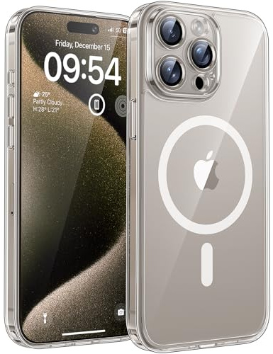 TOCOL für iPhone 15 Pro Max Hülle für Magsafe, Vollständiger Kameraschutz Nie Vergilbung Stoßfest Kratzfest Magnetisch Handyhülle für iPhone 15 Pro Max Case, Transparent | Nie Vergilbung, Starke Haftkraft, Vollständiger Kameraschutz, Militärschutz Stoßfest Kratzfest Haltbarkeit, Durchsichtig Case