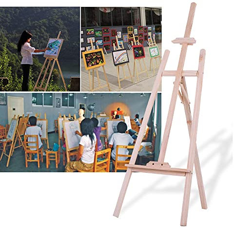 Staffelei, 150cm Staffeleien Groß, Atelierstaffelei Staffeleien Dreifuss Ständer Höhenverstellbar Display Staffelei Leinwand Ständer für Maler Feldstaffelei Holzstaffelei für Kinder und Erwachsene