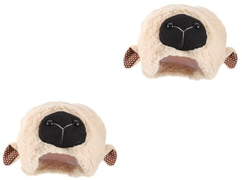 Toyvian 2stücke Plüsch Schaf Ohren Hut Lustige Cosplay Kopfbedeckung Weichem Material Für Halloween Weihnachten Und Foto- Für Erwachsene