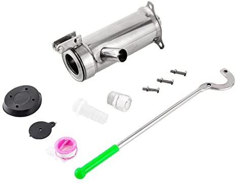 Pompa a mano in acciaio inox, pompa a mano da giardino, pompa a mano, pompa manuale per acqua di base, fontana profonda, pompa a mano con cuscinetto per acqua e manico per parchi ospiti, argento