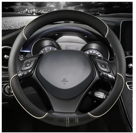 AVFORA Lenkradhüllen Für Toyota Für CHR C-HR Auto Zubehör Mikrofaser Leder Sport Auto Lenkrad Abdeckung Lenkradabdeckung (Farbe : BEIGE)