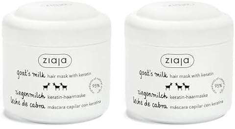 Ziaja Leche De Cabra Mascarilla Para El Cabello 200Ml 236 gr (Paquete de 2)