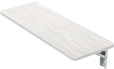 Mesa Plegable De Pared Cocina, Mesa De Pared Plegable para Espacios Pequeños, Mesa Plegable Flotante Montada En La Pared, Mesa De Trabajo Abatible Montada En Pared(White,40 * 20cm)