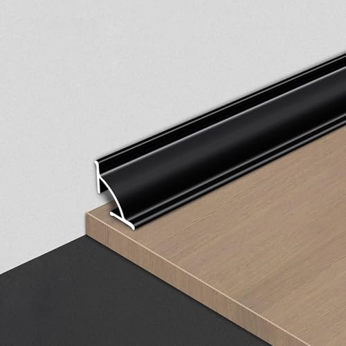 Raouoae Moldura De Aluminio para Esquinas Y Techo 90 Cm* 3 Piezas para Bordes Lisos Y Acabado Sin Costuras Moldura De Calafateo Fácil De Aplicar(Black,Width: 30 mm)