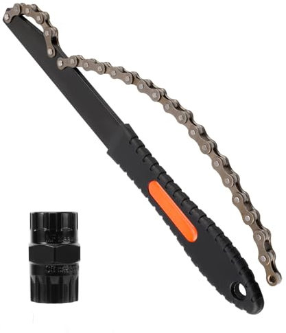 Oumers Bike Cassette Removal Tool, Bicycle Chain Whip and 2 in 1 Freewheel Remover, Wrench Sprocket Puller Remover Kit Lockring Removal Tool Bike Repair Tool for 5-12 Speed Cassette