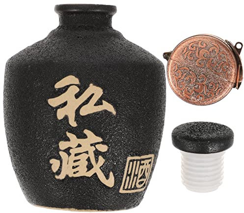 GALPADA Recipiente De Barro Para Licor Sellado Jarra Vacía Para Alcohol Frasco Cerámico Resistente y Seguro Para Almacenamiento Doméstico De Bebidas Espirituosas Con Tapa