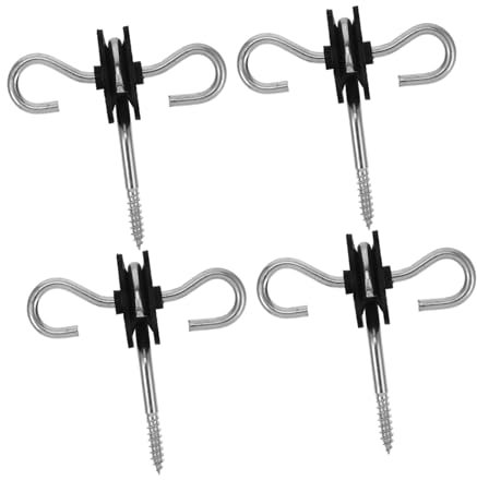 Toyvian 4pcs Electronic Fence Accessories Screw Gate Handle Insulator for Cattle Electric Fence Wire Handle Installation Accessories Conductive Spring and