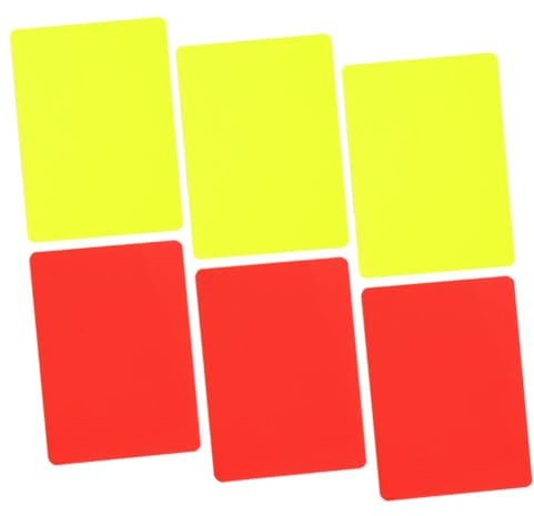 OSOLADY 6stücke Fussball-schiedsrichterkarten Karten Aus PVC-Material Für Professionelle Schiedsrichter-Spiele Leicht Tragbar Spielzubehör