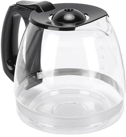 MENDUNER de Vidrio, Jarra de Borosilicato Fácil de Limpiar con Boquilla a Prueba de Goteo, Reemplazo a Prueba de Calor y Frío para la Mayoría de Cafeteras de Goteo (Repuesto para taza BD 12 1.8L)