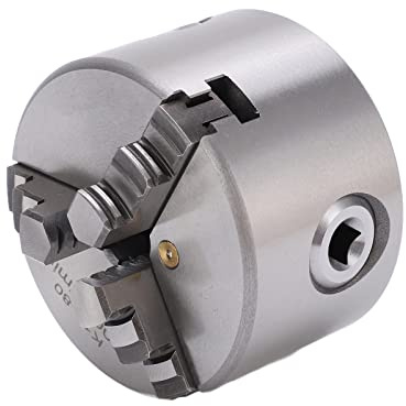 Aolidsive Mandrin de Tour à Centrage Automatique à 3 Mâchoires, 80mm, Vitesse de 4000r/min, pour le Travail du Bois et le Métal, Modèle K11-80