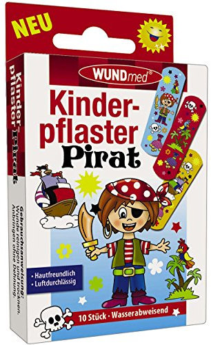 Wundmed 5er Vorteilspack Kinderpflaster Pirat, 5 Pack a 10 Stk. (50 Stk.)