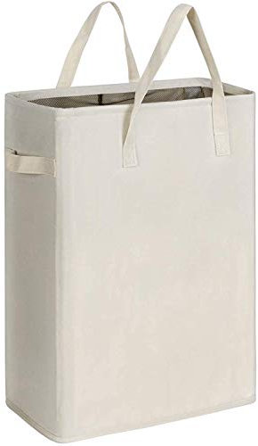Chrislley Slim Laundry Basket Small Foldable Laundry Hamper Collapsible Washing basket Sturdy Laundry Bin with Handle