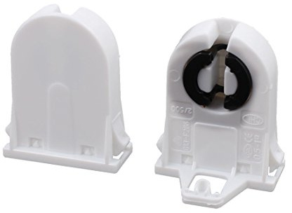 Aexit 2 Pcs AC500V 2A T8 Douille G13 Base Support De Lampe Fluorescent Accessoire Blanc PA384349Y480271W