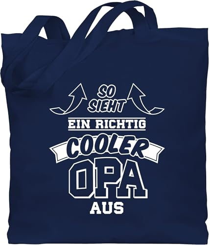 Shirtracer - Baumwolltasche - Geschenke - So sieht ein richtig cooler Opa aus Pfeile