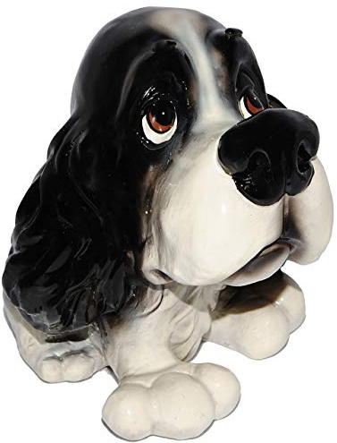 alles-meine.de GmbH Spardose - Hund - Cocker Spaniel/Deutsch Langhaar - stabile Sparbüchse aus Kunstharz - Hundewelpe - Comic Hunde/Hundeschule - Sparschwein - lustig wit..