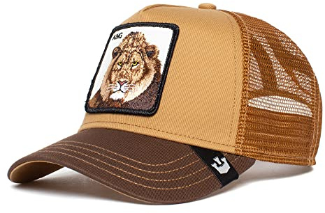 Goorin Bros The Farm - Gorra de Camionero Unisex Original, Ajustable (Whiskey King Lion), Talla única, Talla única