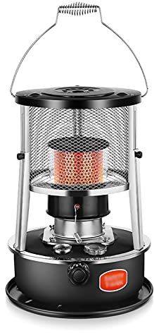 Poêle à kérosène portable for intérieur/extérieur, cuisinière, pêche sur glace, chauffage au kérosène, brûleur à kérosène compact non électrique 10 000 BTU for terrasse, camping, puissance de feu régl