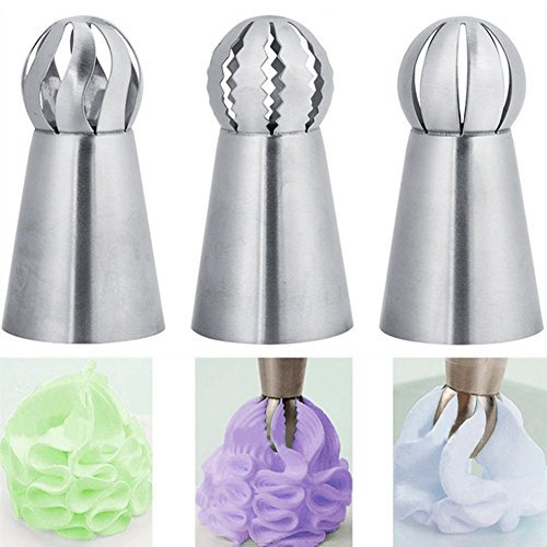 Syfunlv Kit de Pâtisserie Inox, Conseils Russe Glaçage, Russe Fleur à Gâteaux en Acier, Inoxydable Gouttes Douille, Douilles Buses, pour Décoration Parfaite Vos Cupcake et Muffins Gâteaux