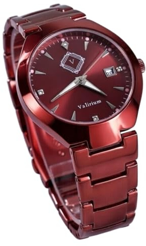 Valirium Stainless Steel Watch for Men & Women–Unisex Wristwatch with Date & Analogue Display-Water Resistant Minimalistic Quartz Three Hand Designer Watch Gift
