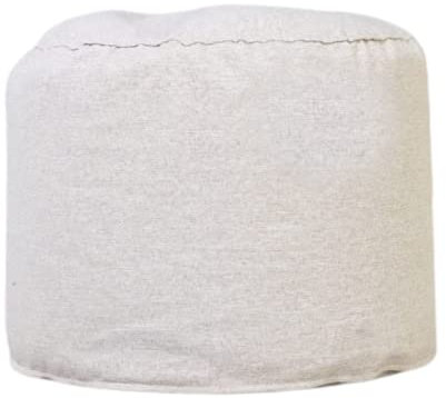 daazoo Elephant Living - Der Footstool Pouf - Premium Indoor Hocker rund - hergestellt aus hochwertigem, verwobenem Stoff - ideal in Kombination mit dem Elephant Lounger Sitzsack (Creme)
