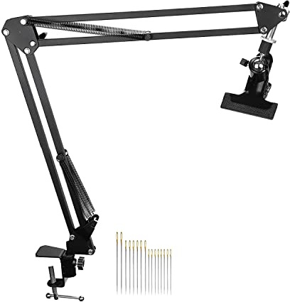 Verstellbarer Metall-Stickrahmen-Ständer, faltbarer Stickrahmen-Halter und 16 Stück Sticknadeln