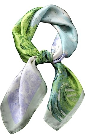 ESTEVANJ MUR dam sidendukar, 70 x 70 cm mjuk fyrkantig sidenscarf bandana duk silke kvinnors halsduk halsduk dekoration huvudbonad gåva för kvinnor, 4, one size